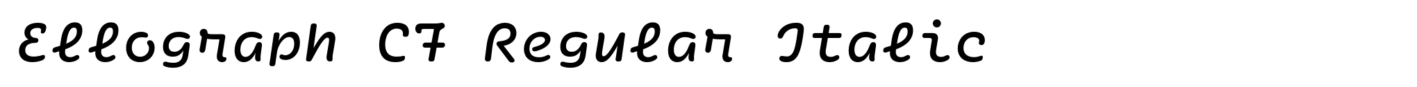 Ellograph CF Regular Italic image